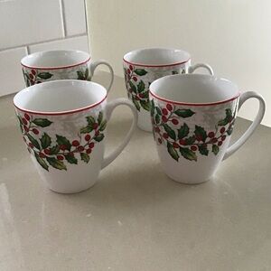 New 4 Lenox Christmas Mugs